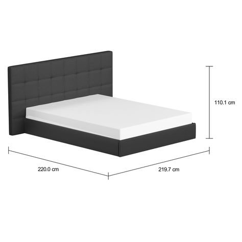 Imagem com medidas do produto CAMA QUEEN 1,58 M C/ CABECEIRA SOX