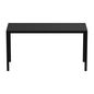 Preto - MESA 1,45 M X 60 CM TAMPO MADEIRA METRIC