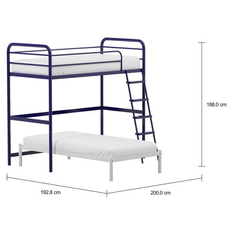 Imagem com medidas do produto SIST. QUARTO. INT. C/CAMA INF. NEW LINK