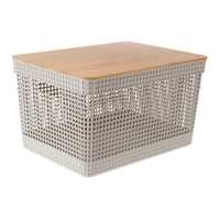 Caixa 22 cm x 39 cm x 29 cm grid bambu