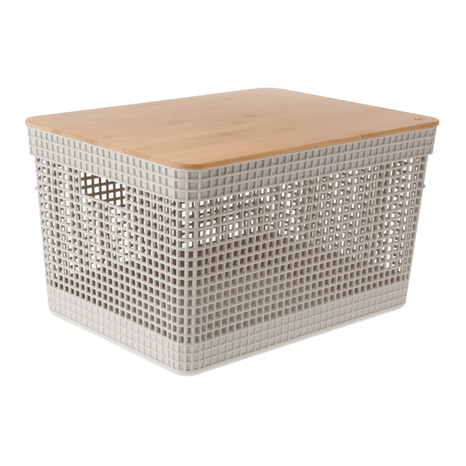 Caixa 22 Cm X 39 Cm X 29 Cm Grid Bambu