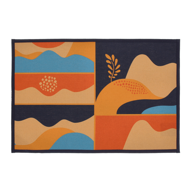 Lugar Americano Dupla-Face Tecido 34 Cm X 50 Cm Mulher Pássaro