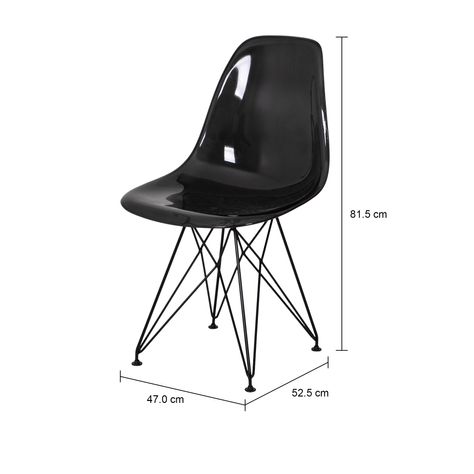 Imagem com medidas do produto EAMES TOWER KIT C/2 CADEIRAS