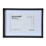 Preto - MOLDURA A4 21 CM X 29 CM GROOVED