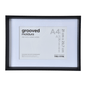 Preto - MOLDURA A4 21 CM X 29 CM GROOVED