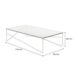 Imagem com medidas do produto MESA DE CENTRO 1,10 M X 60 CM BATTRE