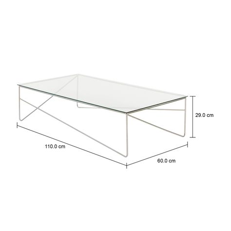 Imagem com medidas do produto MESA DE CENTRO 1,10 M X 60 CM BATTRE