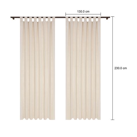 Imagem com medidas do produto CORTINA 2 PEÇAS 2 M X 2,60 M SERRANIA