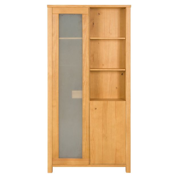 ARMÁRIO 2 PORTAS ESQUERDO MASSY INCOLOR/AMÊNDOA | Tok&Stok