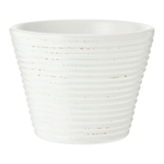 BRANCO/ PATINA PROVENÇAL - CACHEPÔ 14 CM ONDULLE