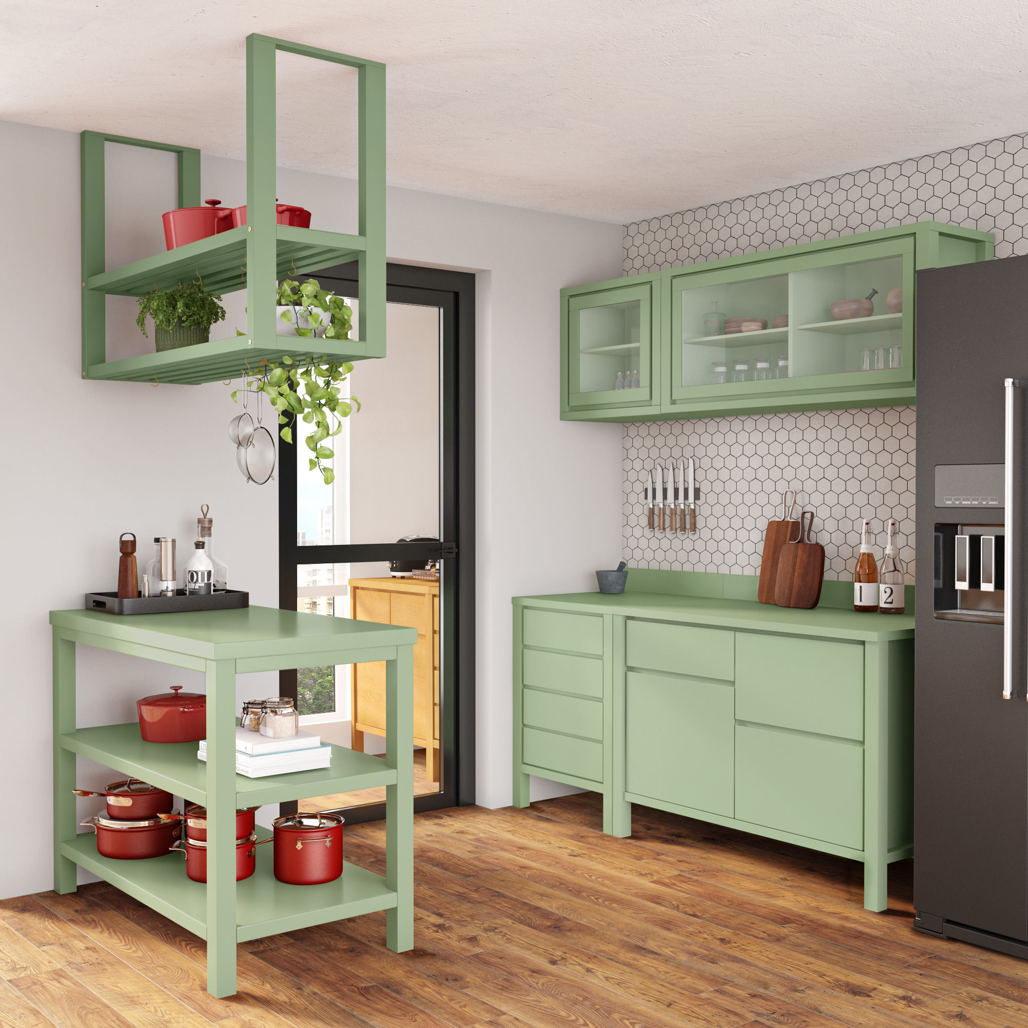 CONJUNTO DE COZINHA 7 PEÇAS SV MASSY