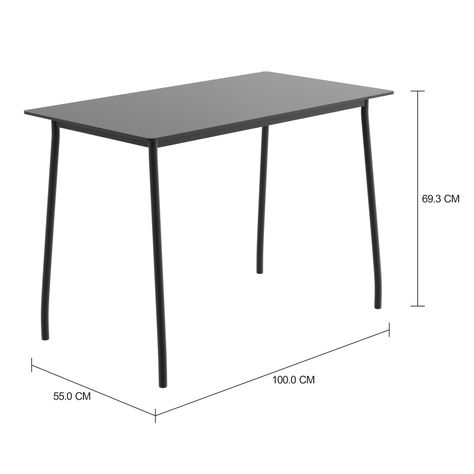 Imagem com medidas do produto MESA 1 M X 55 CM STILT