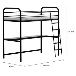 Imagem com medidas do produto SISTEMA QUARTO INT. C/ESCRIVAN. NEW LINK