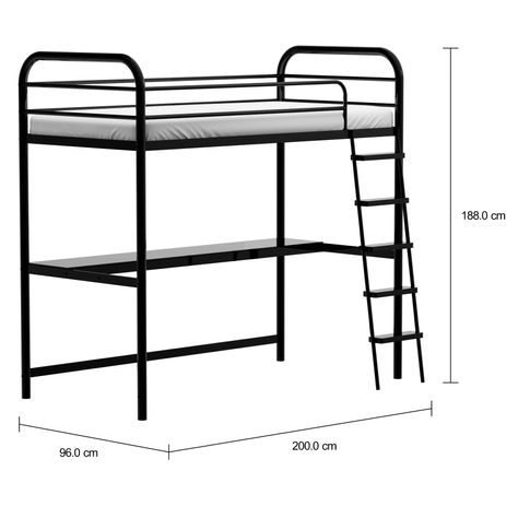 Imagem com medidas do produto SISTEMA QUARTO INT. C/ESCRIVAN. NEW LINK