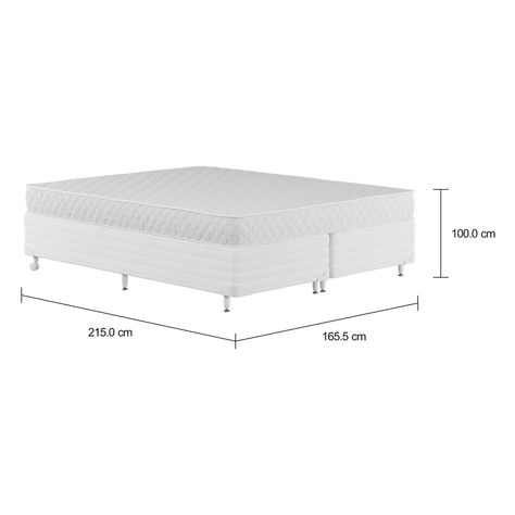 Imagem com medidas do produto CAMA BOX QUEEN 158 MAX DOSS