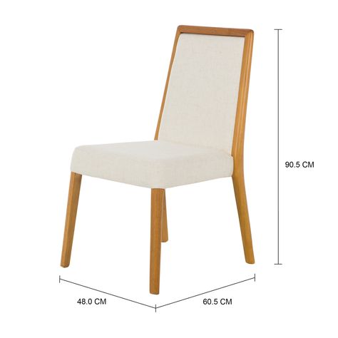 Imagem com medidas do produto RAVELLO CADEIRA