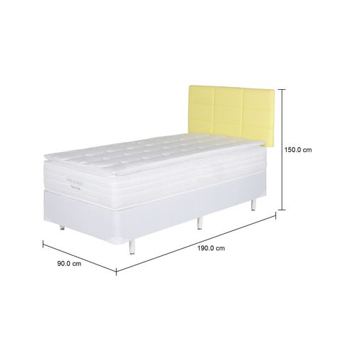 Imagem com medidas do produto RESTING CAMA SOLTEIRO MID POCKET