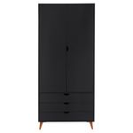 GUARDA-ROUPA 2 PORTAS/3 GAVETAS LIN