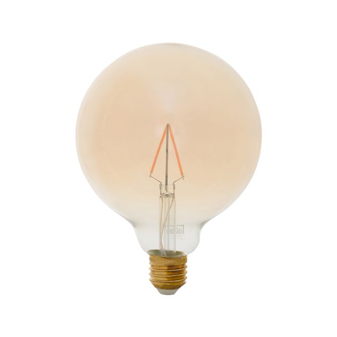 Lâmpada Led Filamento Globo Ambar G125 3w E27 127 220v Luz Amarela Tashibra