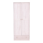 Branco lavado - GUARDA-ROUPA 2 PORTAS/1 GAVETA TIMBER