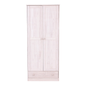 Branco lavado - GUARDA-ROUPA 2 PORTAS/1 GAVETA TIMBER