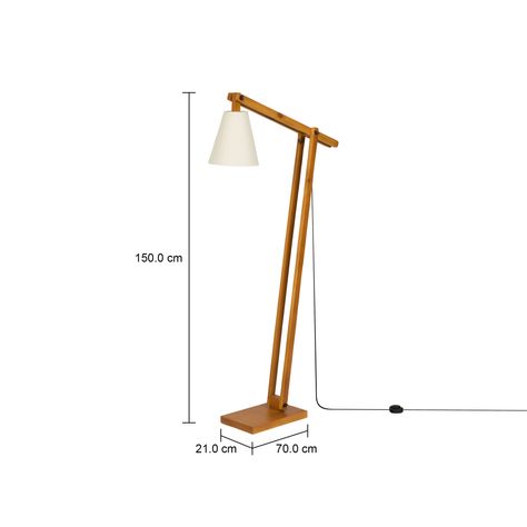 Imagem com medidas do produto LUMINÁRIA DE CHÃO NAIROBI