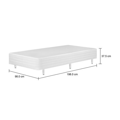 Imagem com medidas do produto BASE PARA CAMA BOX SOLTEIRO 98 CM MAX