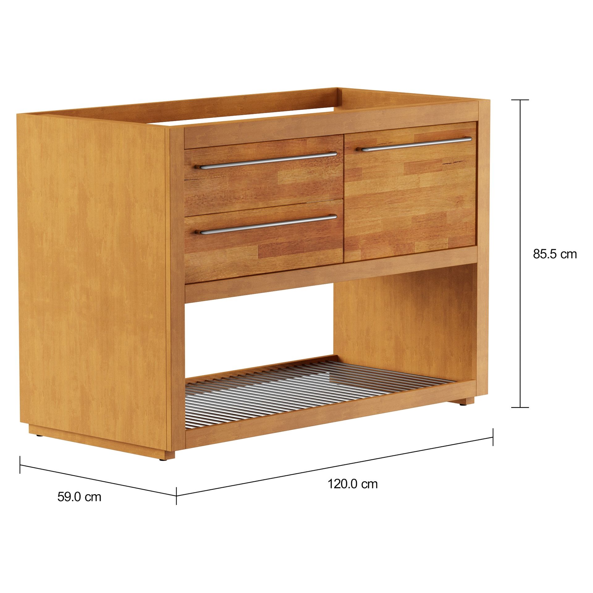 INFERIOR-120-M-2-GAVETAS-1-PORTA-BASCULANTE-GOURMET-NOZES-ZINCO-GOURMET_MED0