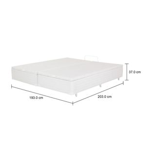 Imagem com medidas do produto BASE PARA CAMA BOX KING 1,93 COM BAÚ MAX