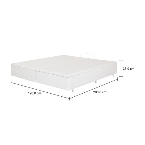 Imagem com medidas do produto BASE PARA CAMA BOX KING 1,93 COM BAÚ MAX