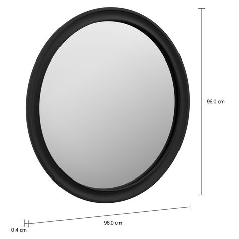 Imagem com medidas do produto ESPELHO REDONDO 96 CM CONVEX