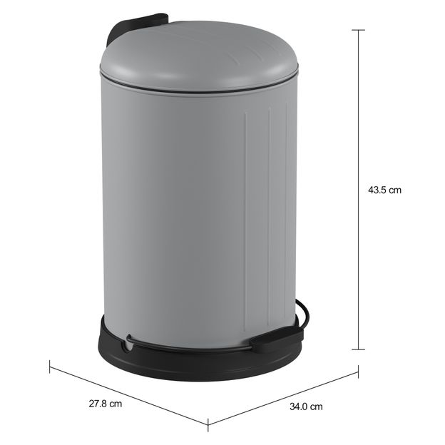 LIXEIRA COM PEDAL 12 L BRONX GRAFITE | Tok&Stok