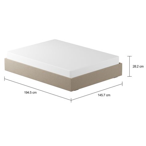 Imagem com medidas do produto CAMA DE CASAL 1,38 M SOX