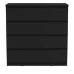 Preto - CÔMODA 4 GAVETAS 90 CM X 45 CM MINCE