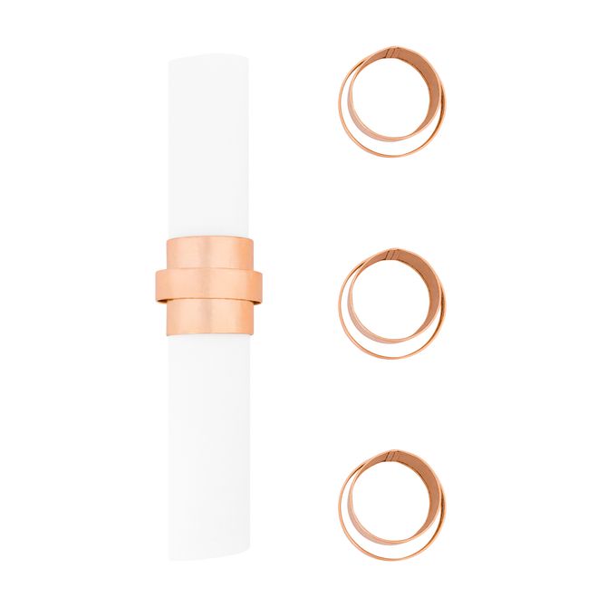 Argola Para Guardanapo Com 4 Hammered