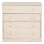 Branco lavado - CÔMODA 4 GAVETAS 87 CM X 43 CM TIMBER