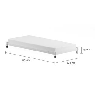 Imagem com medidas do produto CAMA DE SOLTEIRO INFERIOR 78 CM FLAT