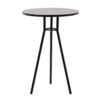 Preto - MESA LATERAL ALTA REDONDA 45 CM LEGS