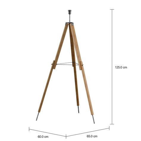 Imagem com medidas do produto TRIPÉ BASE DE LUMINÁRIA DE CHÃO