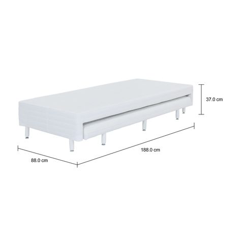 Imagem com medidas do produto BASE PARA CAMA BOX SOLTEIRO 88 CM COM CAMA INFERIOR MAX