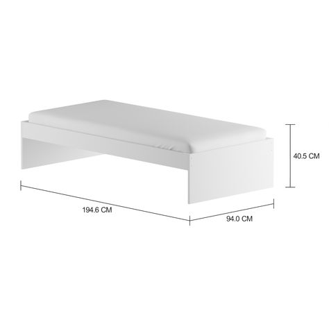 Imagem com medidas do produto CAMA DE SOLTEIRO 88 CM JOKER