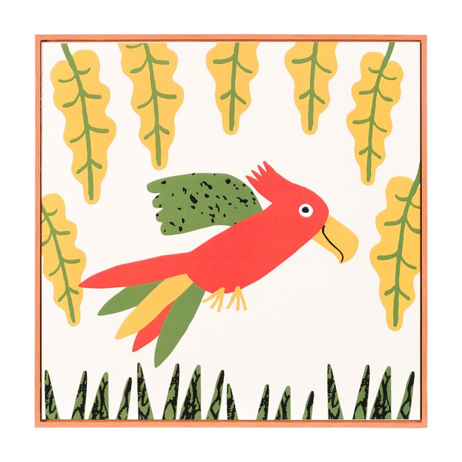 Quadro Pássaro 30 Cm X 30 Cm Bicharada