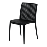 Preto - CADEIRA EMPILHÁVEL DOTS