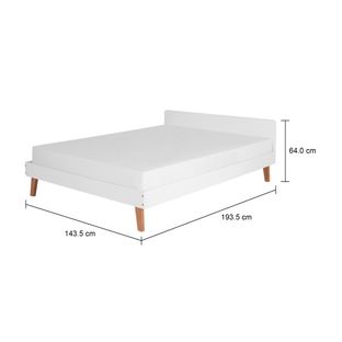 Imagem com medidas do produto CAMA DE CASAL 1,38 M LIN