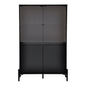 Preto - CRISTALEIRA 4 PORTAS 90 CM X 1,39 CM LINHAS