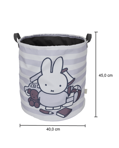 Imagem com medidas do produto CESTO PARA BRINQUEDOS MIFFY