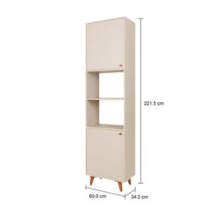 Imagem com medidas do produto PANELEIRO 2 PORTAS 60 CM X 2,21 M LIN