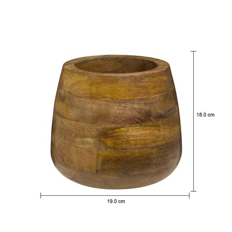 Imagem com medidas do produto VASO DECORATIVO 18 CM YBYRÁ