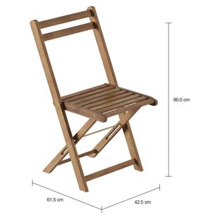 Imagem com medidas do produto CADEIRA DOBRÁVEL NAIPE