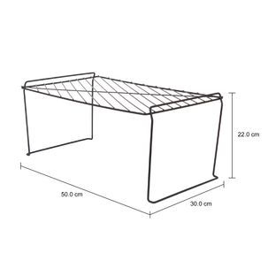 Imagem com medidas do produto PRATELEIRA EMPILHÁVEL 50 CM X 30 CM DROIT